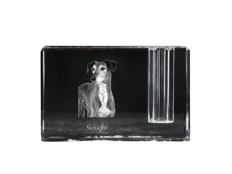 Chart perski, Saluki penholder kryształowy z psem Art-Dog