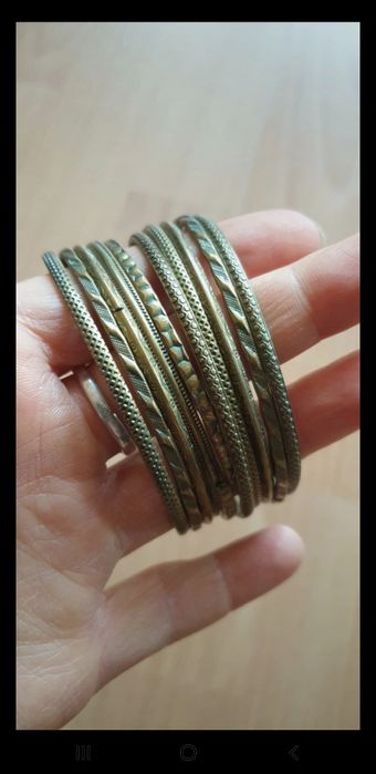 Metalowa bransoletka etno boho folk