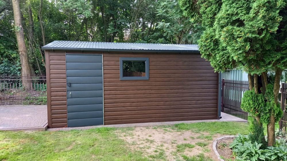 Garaze blaszaki domek ogrodowy