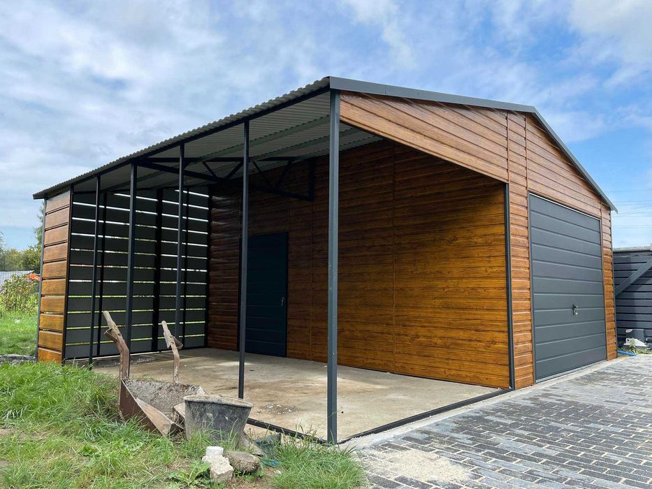 Garaż blaszany, WIATA. WZMOCNIONY PROFILAMI. Producent. Cała Polska