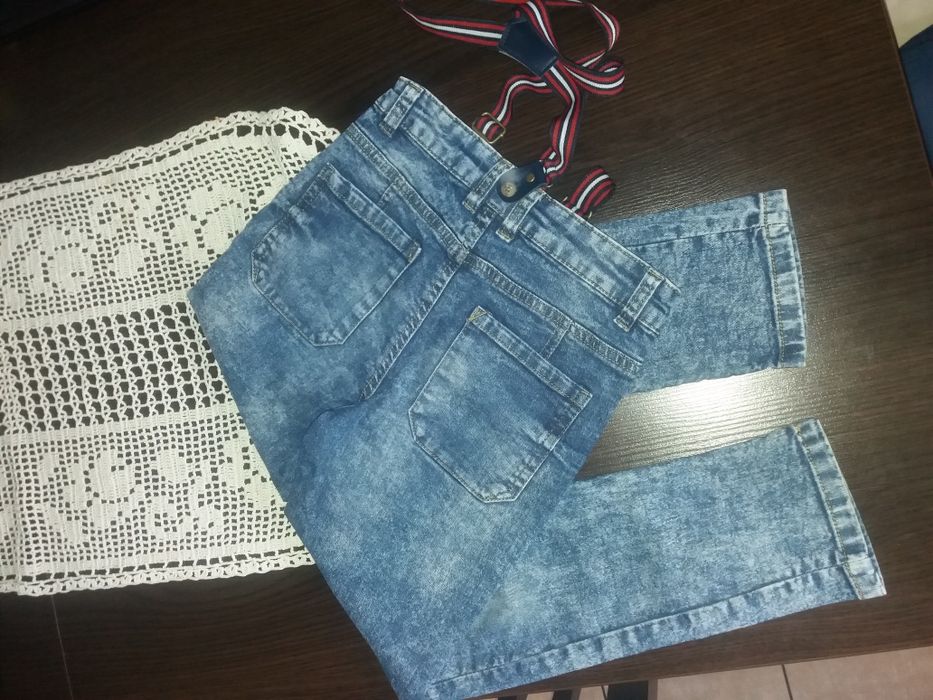 Spodnie jeansowe marmurkowe 122