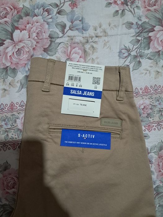 Calças chino slim fit Salsa NOVAS
