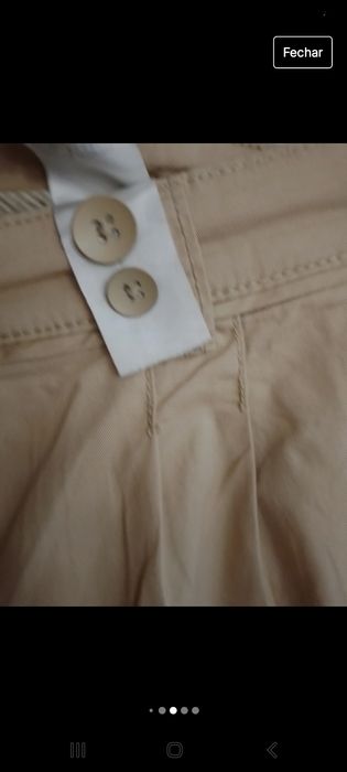 Calça H&M Homem, beje.