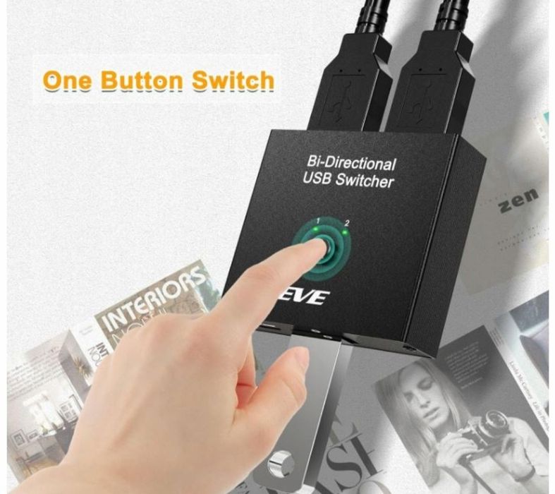 Selektor przełącznika USB 3.0 2 na 1 wyjście KCEVE