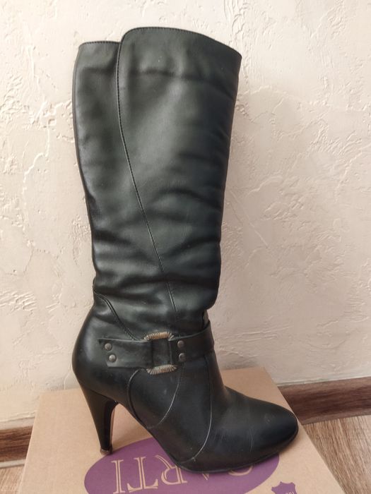 Шкіряні зимові жіночі чоботи