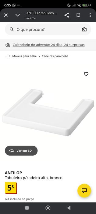 Cadeira alta de refeição bebé - IKEA