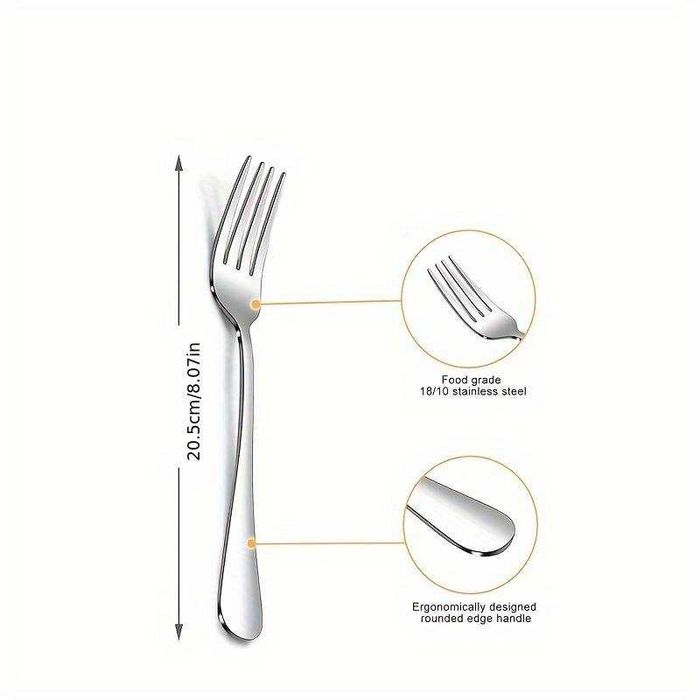 Zestaw 24 sztuk widelców ze stali nierdzewnej