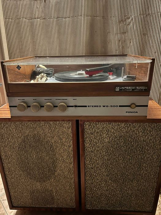 PRL | Gramofon Stereo WG-500 FONICA wraz z kolumnami