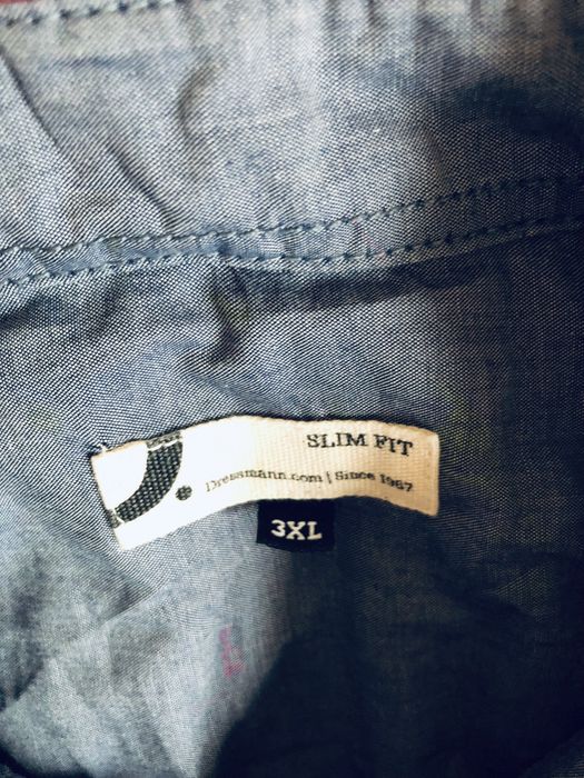 Duża koszula 3 XL Dressmann, krótki rękaw, bawełna