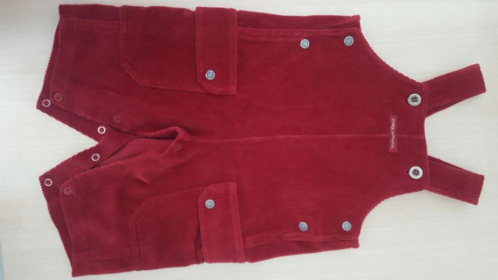 Conjunto camisa e jardineira para menino 6-12 meses, NOVO