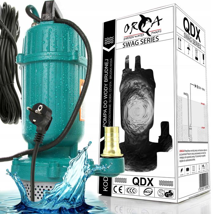 POMPA DO WODY BRUDNEJ CZYSTEJ zanurzeniowa sitko do szamba 550W 1"