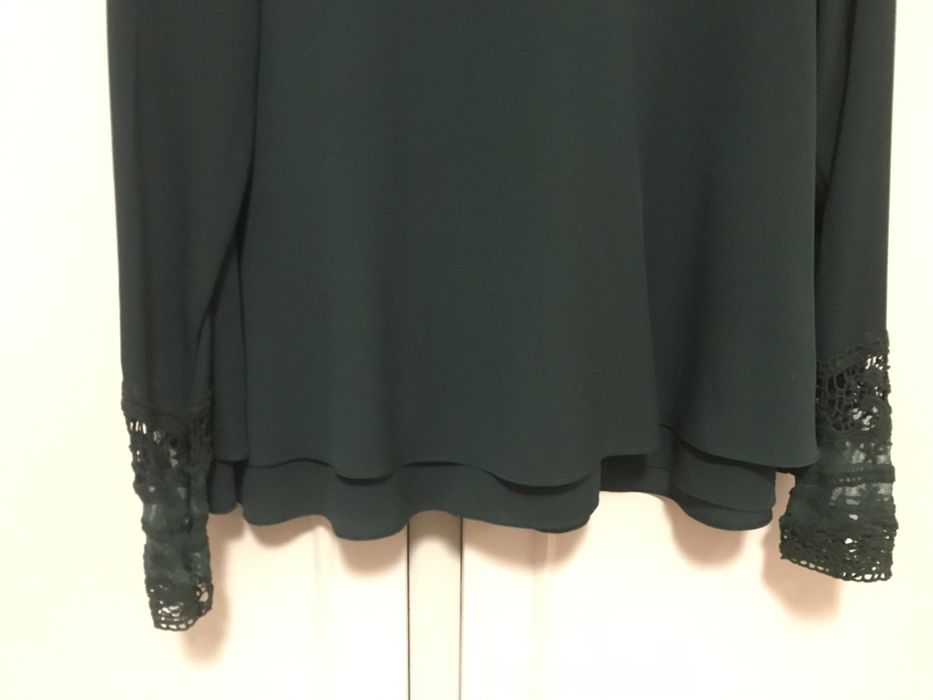 Camisa verde escura Zara