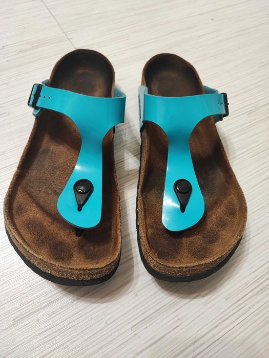 Birkenstock голубі 40р Босоніжки сандалі шльопанці в'єтнамки