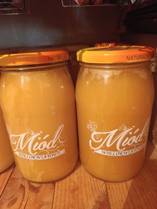 Miód rzepakowy, wielokwiatowy 900 ml