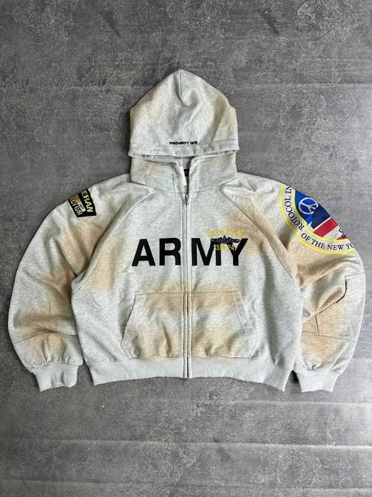 Project G/R GR Grailz hoodie кофта худи сіра худі grey distressed