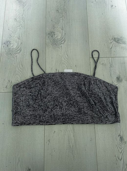 Nowy srebrny top H&M
