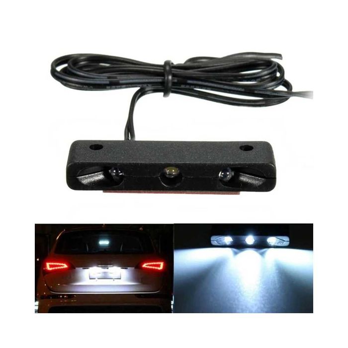 Luz LED para matrícula - Iluminação branca impermeável 12V