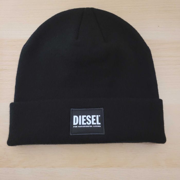 Czarna czapka zimowa Diesel
