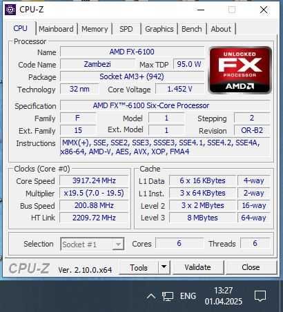 Комплект Asus m5a78l-m lx3 AM3 + AMD FX 6100 + кулер + ОЗУ 8 Гб