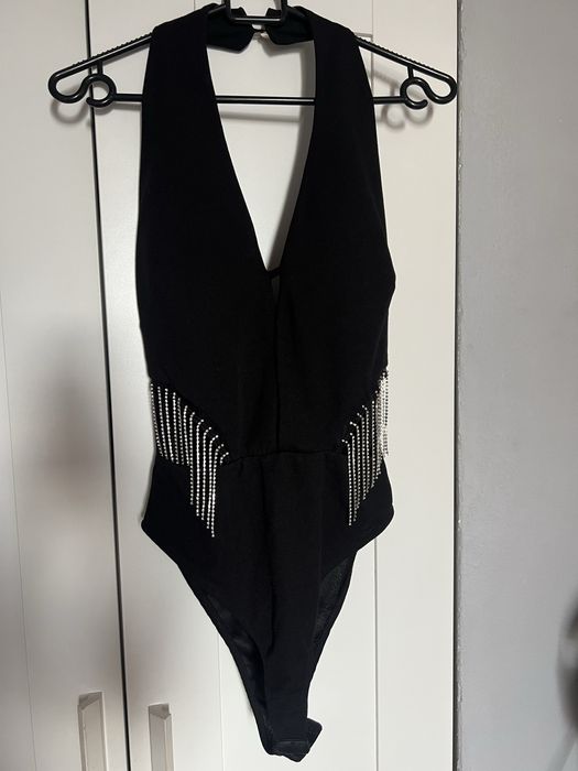 Body czarne z diamencikami S-M