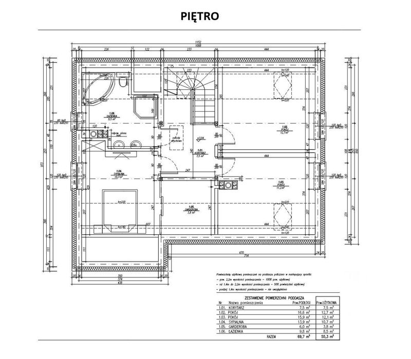 Działka budowlana Zduny 1044m2 z fundamentem domu