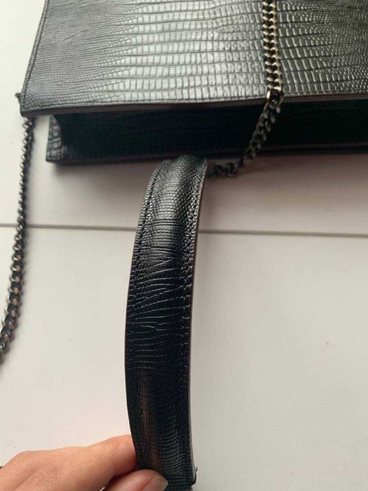 Кожаная сумка клатч Massimo dutti