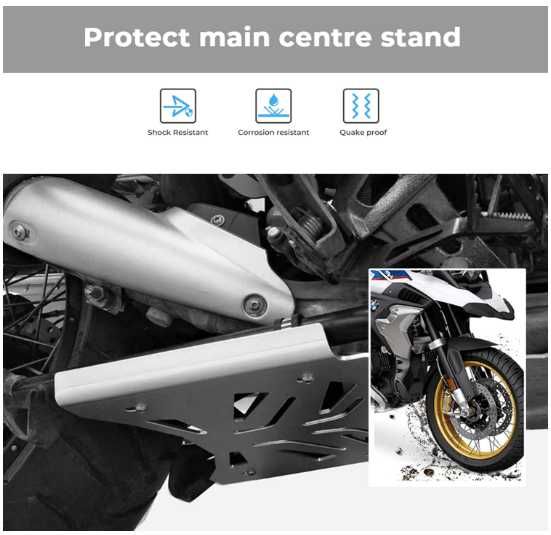 BMW GS Skid Plate - Proteção Carter Motor Descanso Central