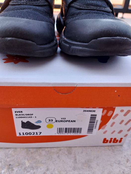 Buty sportowe Bibi Shoes Ever Black wkładka fisioflex  20,8 cm.
