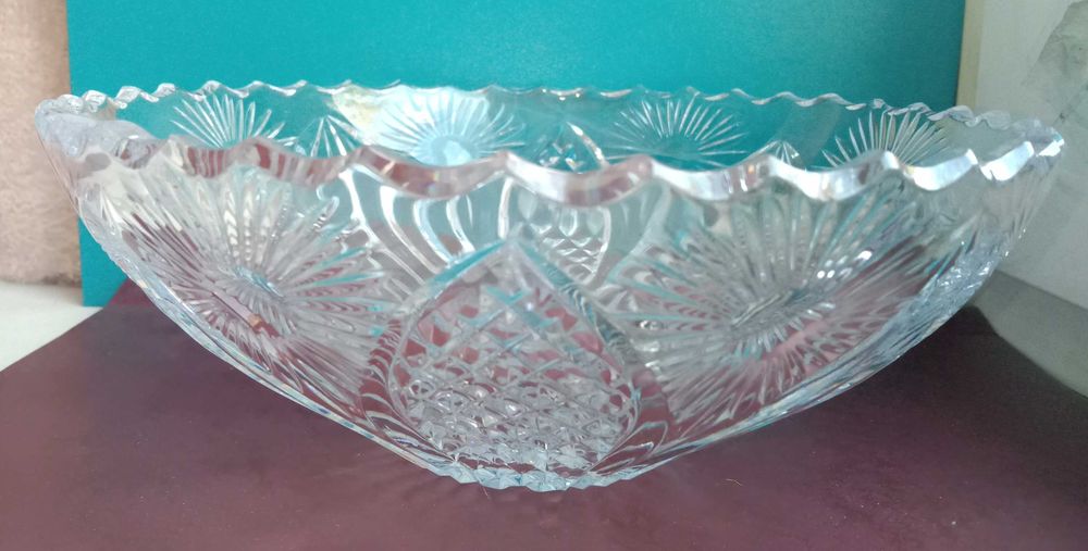 Хрусталь. Большая конфетница, салатник, ваза. Посуда. СССР