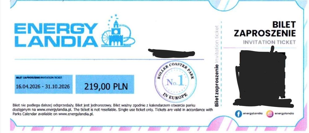 Bilet normalny energylandia