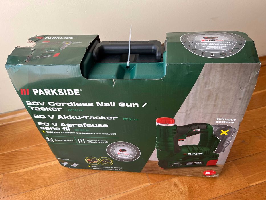 NOWY Zszywacz  akumulatorowy gwoździarka Parkside PAT 20V A1 model 2026r.