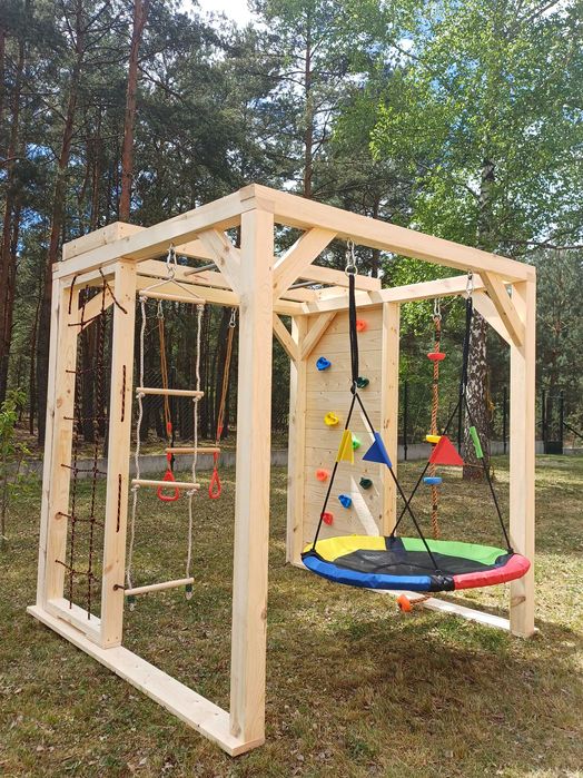 MEGA Plac zabaw Małpi Gaj „OLI”-wspinaczki, wieża, ślizg, huśtawka, domek DOSTAWA CAŁY KRAJ