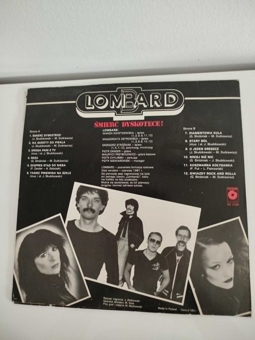 Płyta winylowa - LOMBARD - "Śmierć dyskotece".