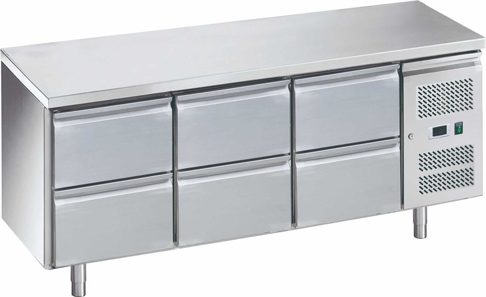 Bancada Refrigerada 6 Gavetas em Inox - NOVA