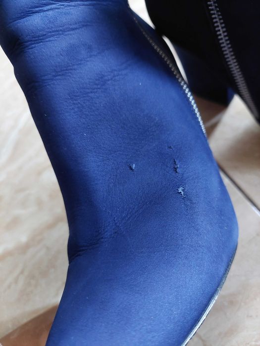 Kazar, kozaki, rozm. 38, niebieskie, skóra