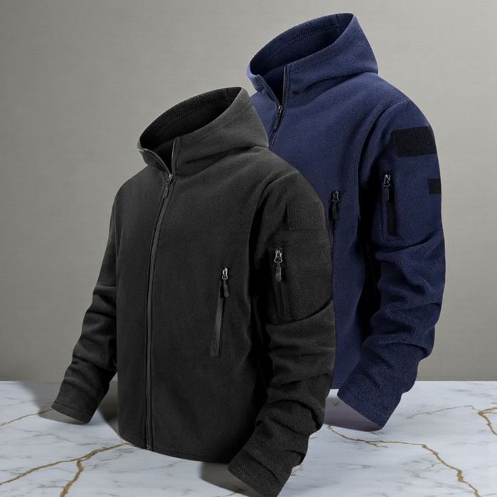 Чоловіча тактична флісова кофта "Explorer" чорна розмір М та L