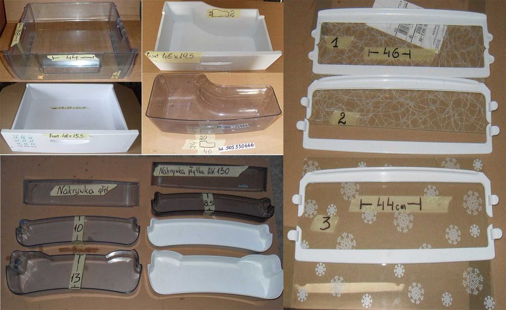 Front szuflady pojemnik balkonik ramka półki Amica