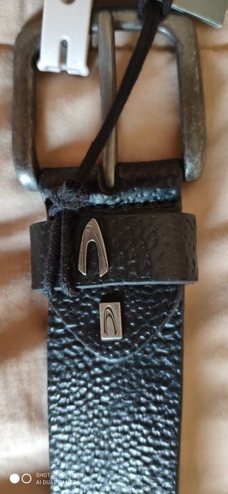 Camel Active czarny skórzany pasek męski szerokość 4cm rozm L 100 105