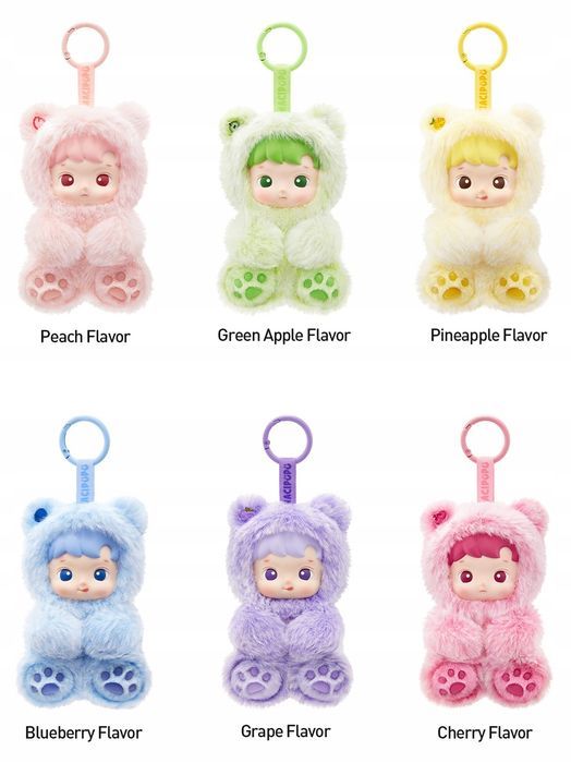 oryginalny popmart hacipupu gummy bear - brelok pluszowy blind box