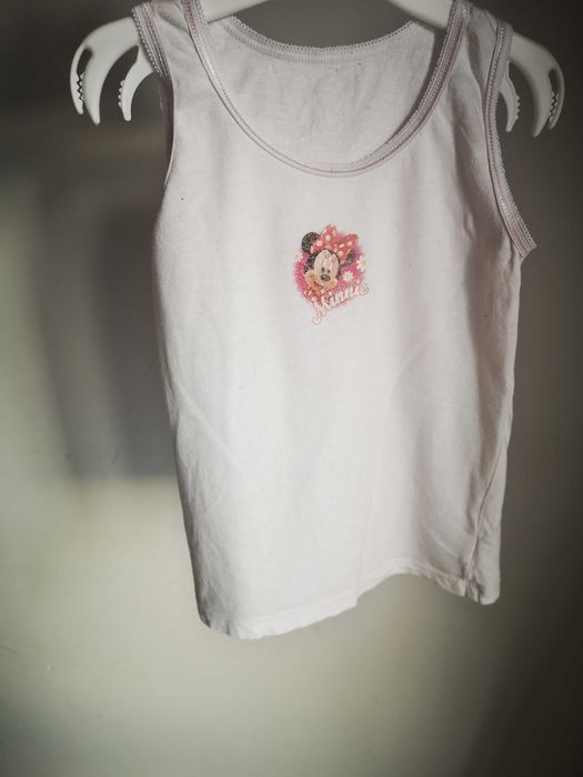 Disney Minnie Mouse  biały top podkoszulka 110 cm 4-5 lat