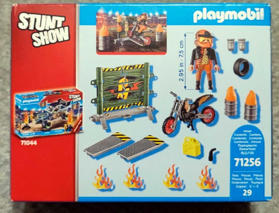 Playmobil Starter Pack Pokaz kaskaderski ze ścianą ognia 71256