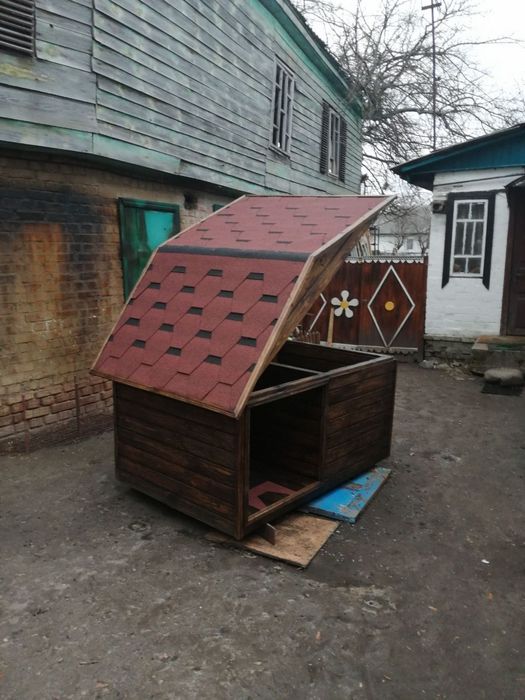 Двокімнатна будка для великої собаки