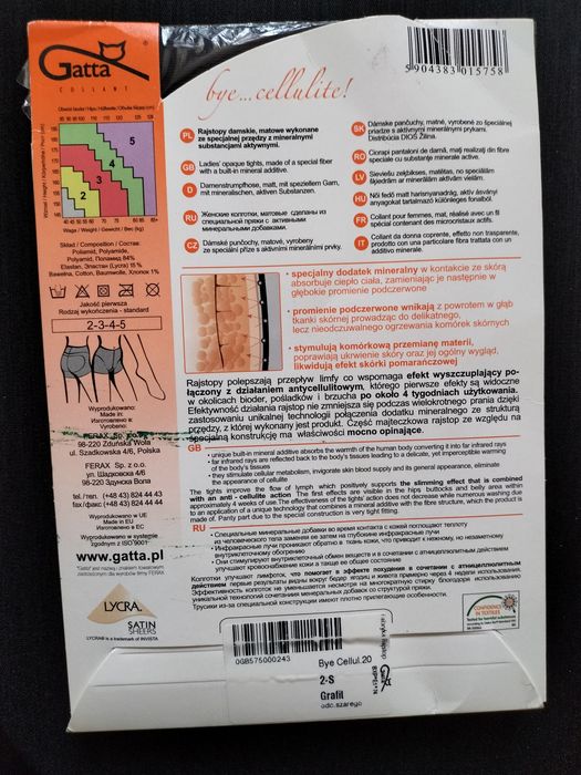 Rajstopy GATTA bye cellulite 20 den 2 S