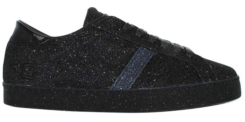 D.A.T.E. Półbuty damskie - Coco' Patch Black - r 37 - czarne skórzane