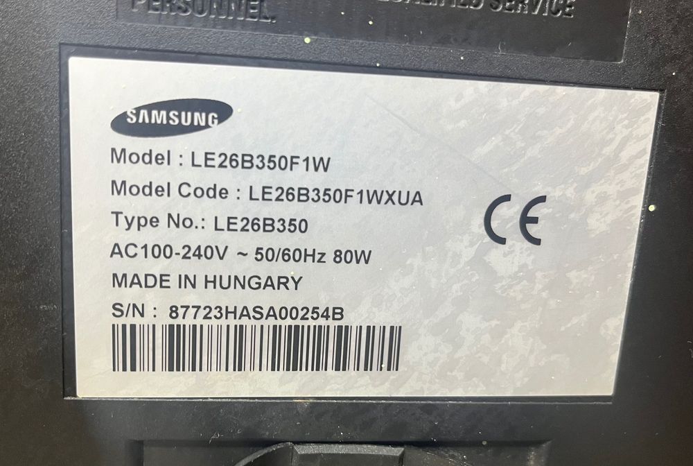 Samsung 26″ Телевізор LE26B350F1W HD