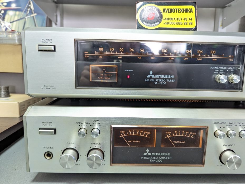 Hi-Fi Стерео усилитель Mitsubishi DA-U300/F200. 2х70 Вт. JAPAN