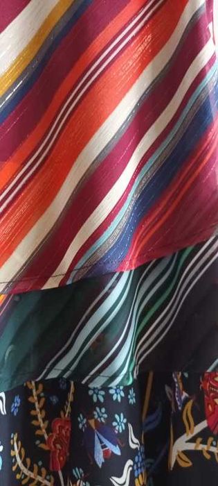 Desigual Naticos Sukienka z falbanami rozmiar 40