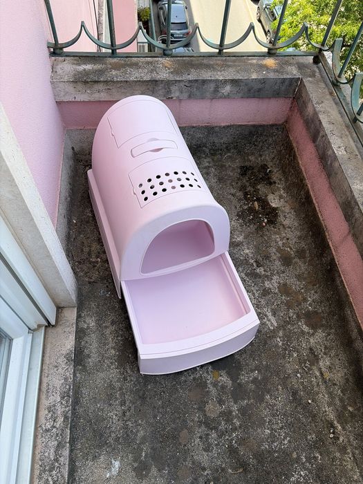 Caixa de areia para gato com gaveta