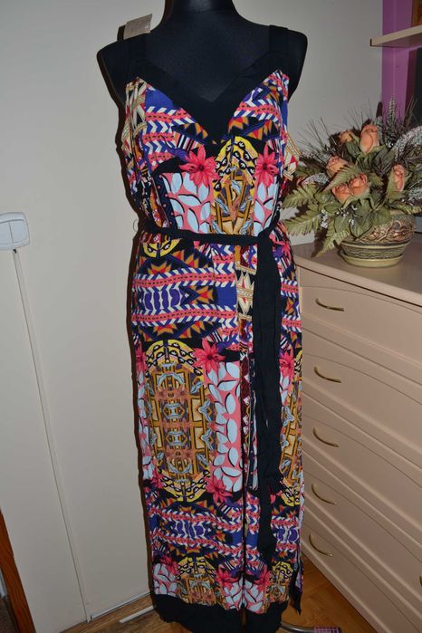 25 ^ m&s letnia sukienka długa z wiskozy 44/46