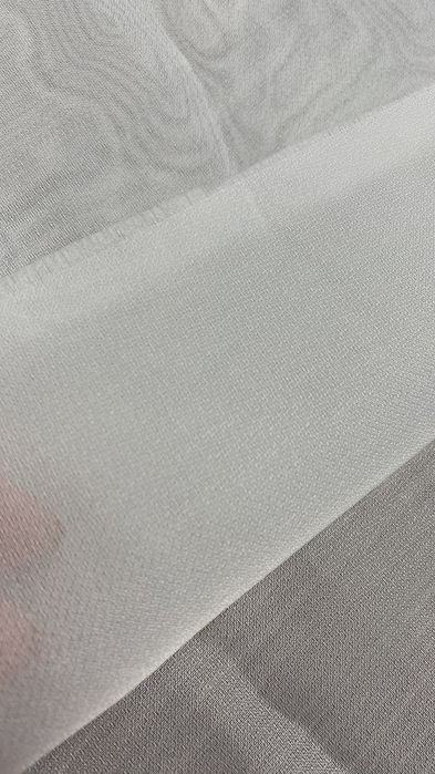 Тюль креп  белый остаток